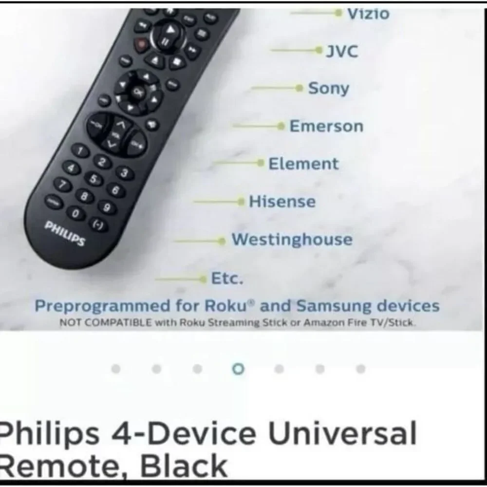 JASCO PHILIPS 4-DEVICE UNIVERSAL REMOTE C - SRP9141A/07 NISP